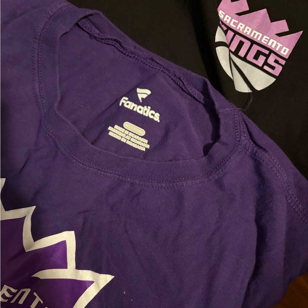 Sacramento Kings 4-Shirt Bundle  Light The Beam • Adidas Fanatics • 2XL/ 3x 0266 - Picture 2 of 6
